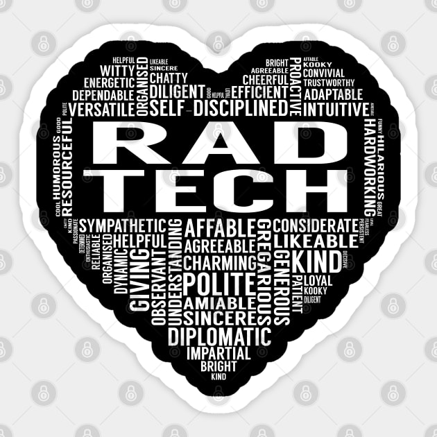 Rad Tech Heart Sticker by LotusTee